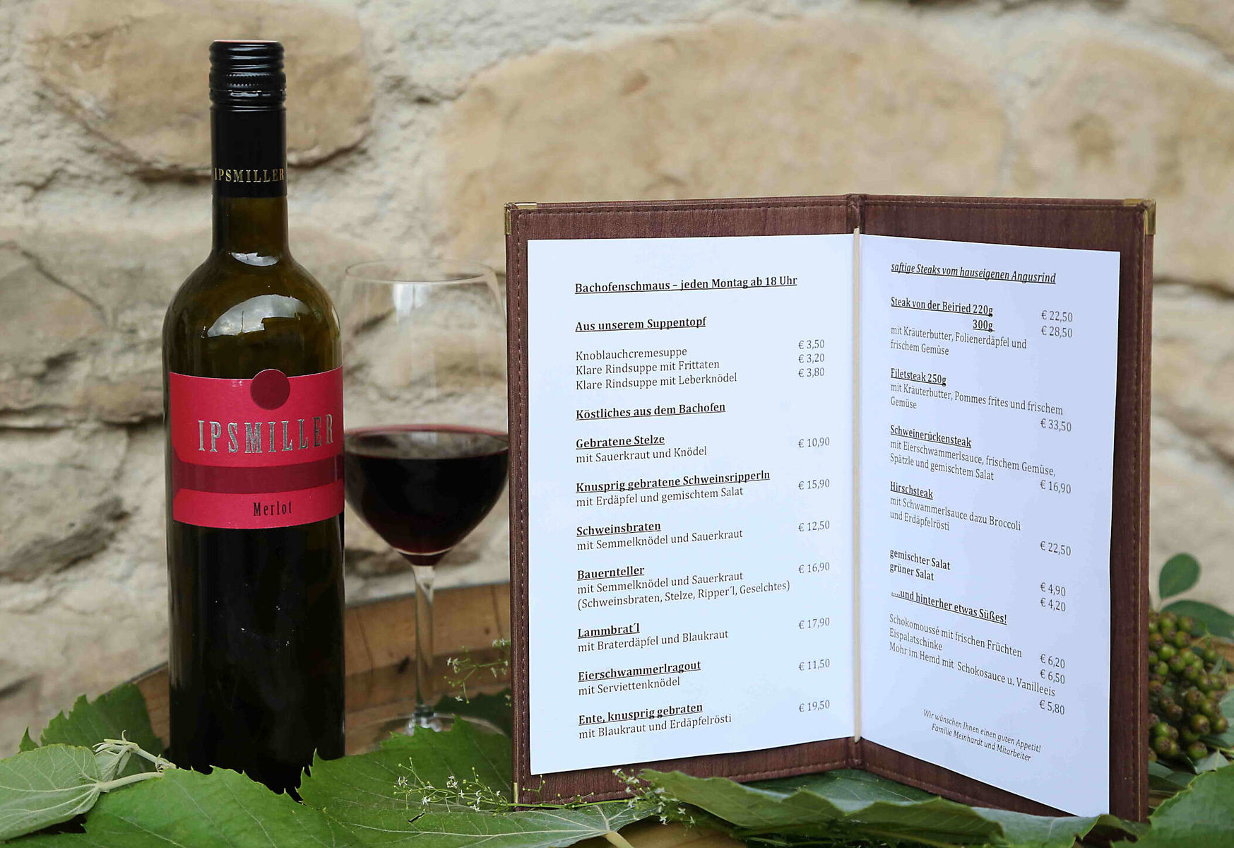 Weinempfehlung vom Gasthaus-Restaurant Grabnerwirt